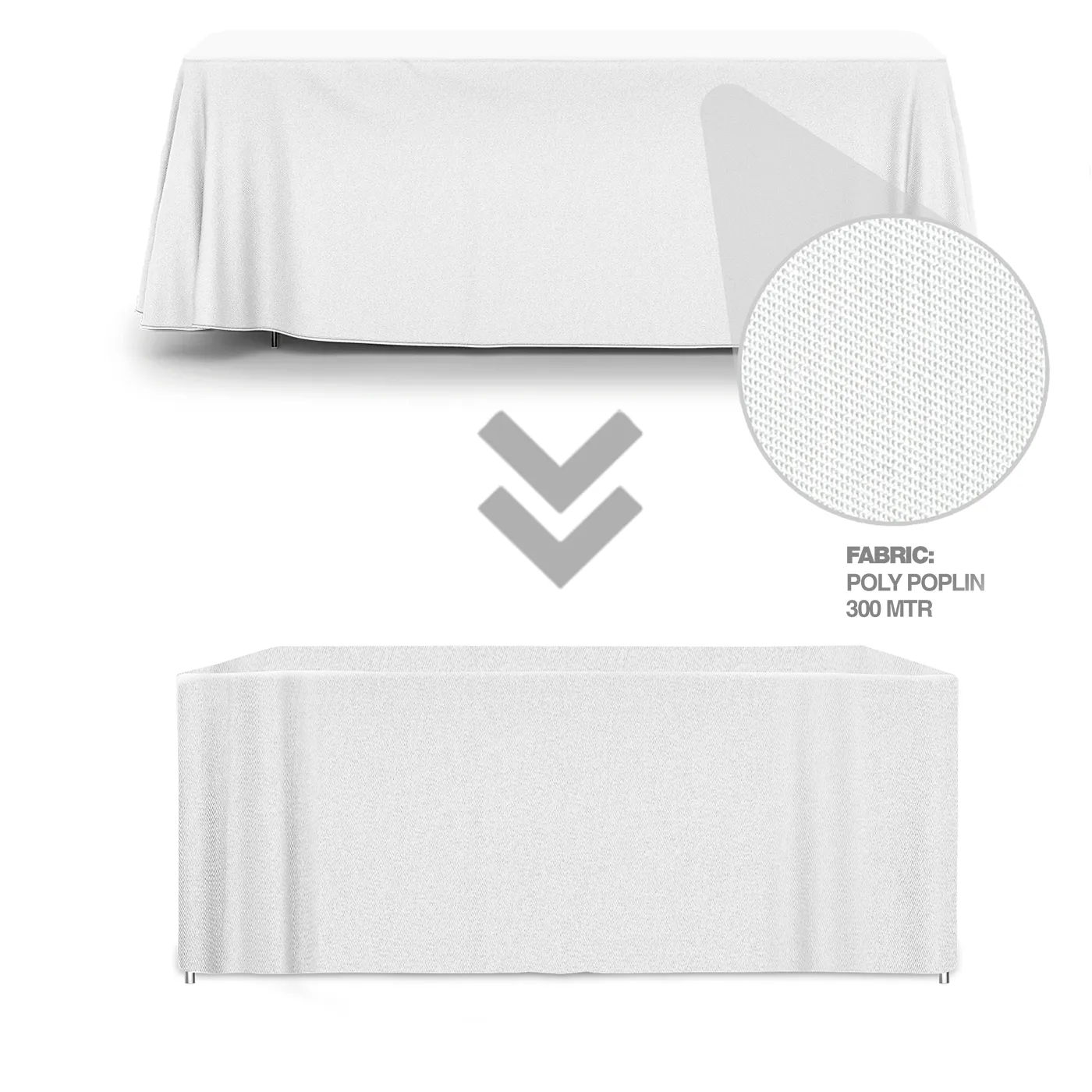 Convertible 8ft Drape to 6ft Fitted 3