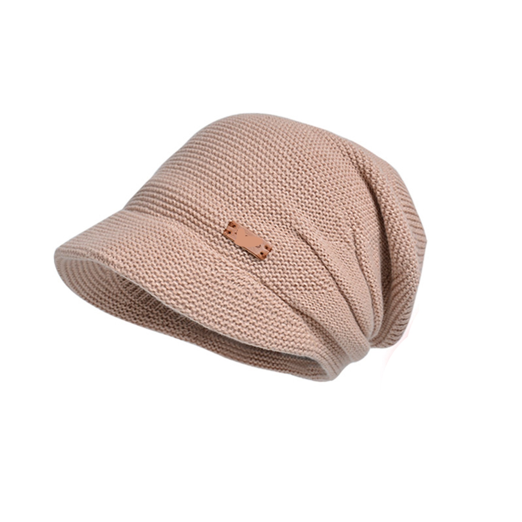 Knit Beanie Cap with Visor 5