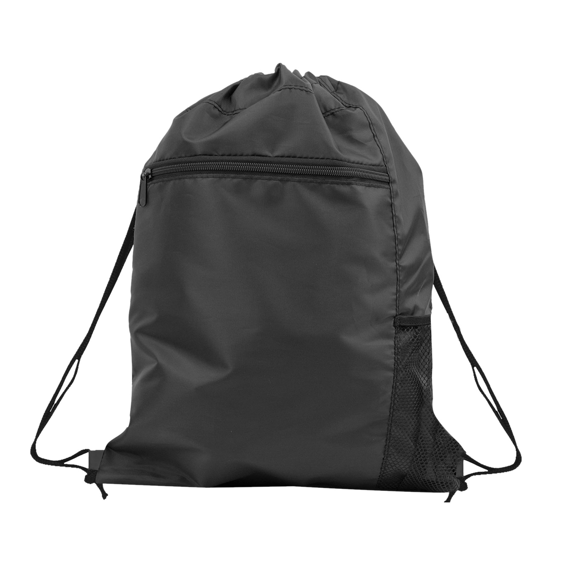 Color Block Drawstring Backpack w/Side Mesh Pocket 7