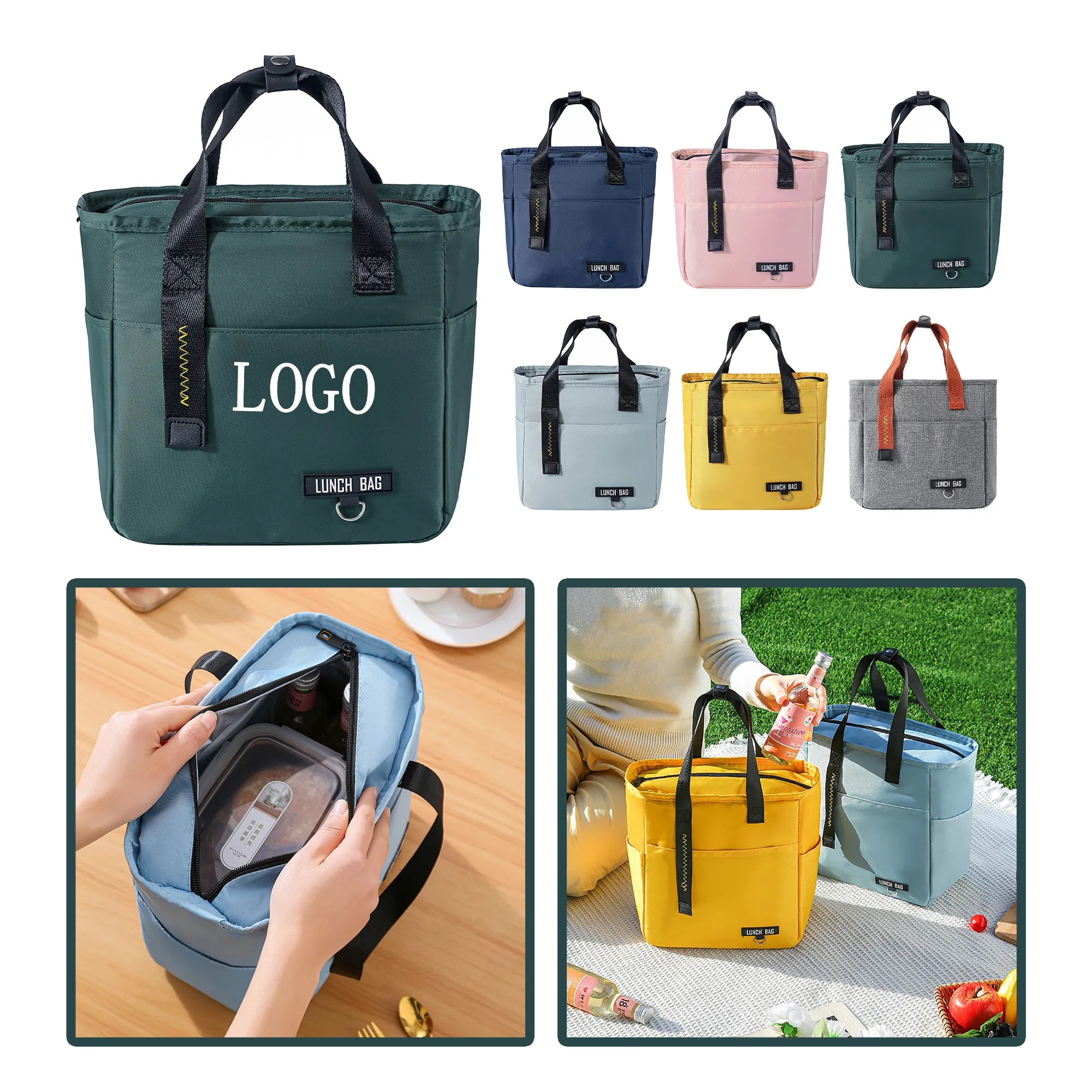 Portable Oxford Cloth Insulation Lunch Bag 4