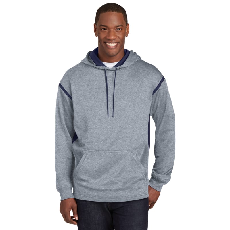 Sport-Tek Tech Fleece Colorblock Hooded Sweatshirt. 38