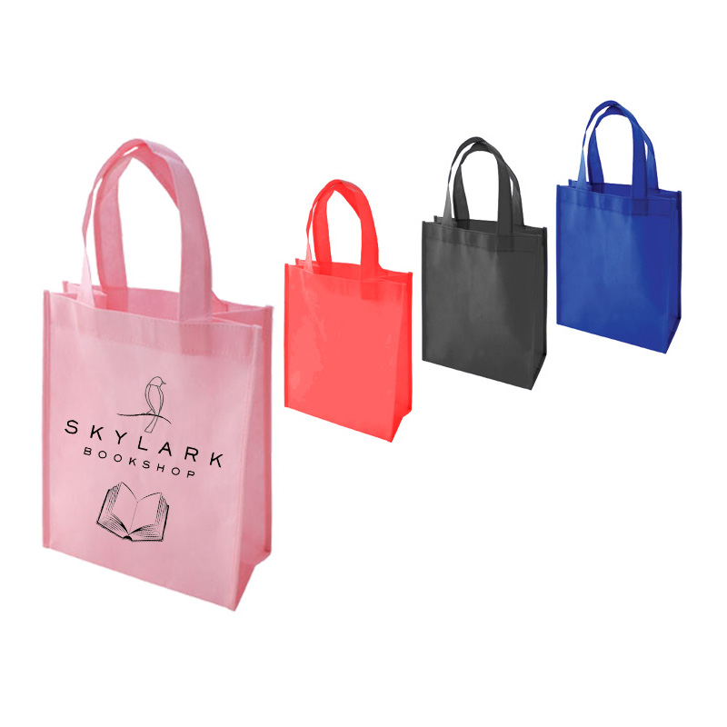 8"W x 10"H x 4.25"D Non-Woven Mini Gift Tote Bag 6
