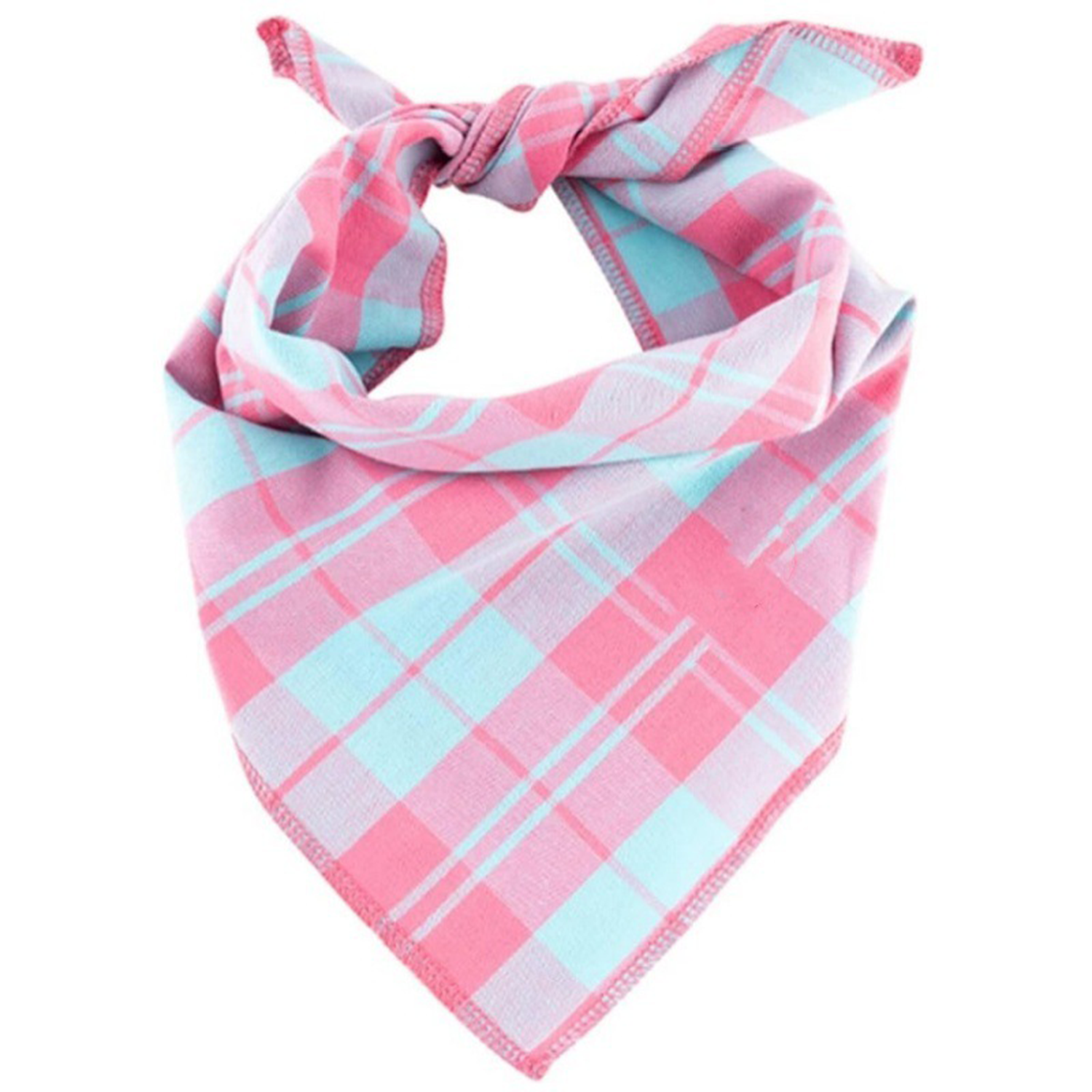 Plaid Polyester Dog Bandana — Large Bib Design for Pet 5