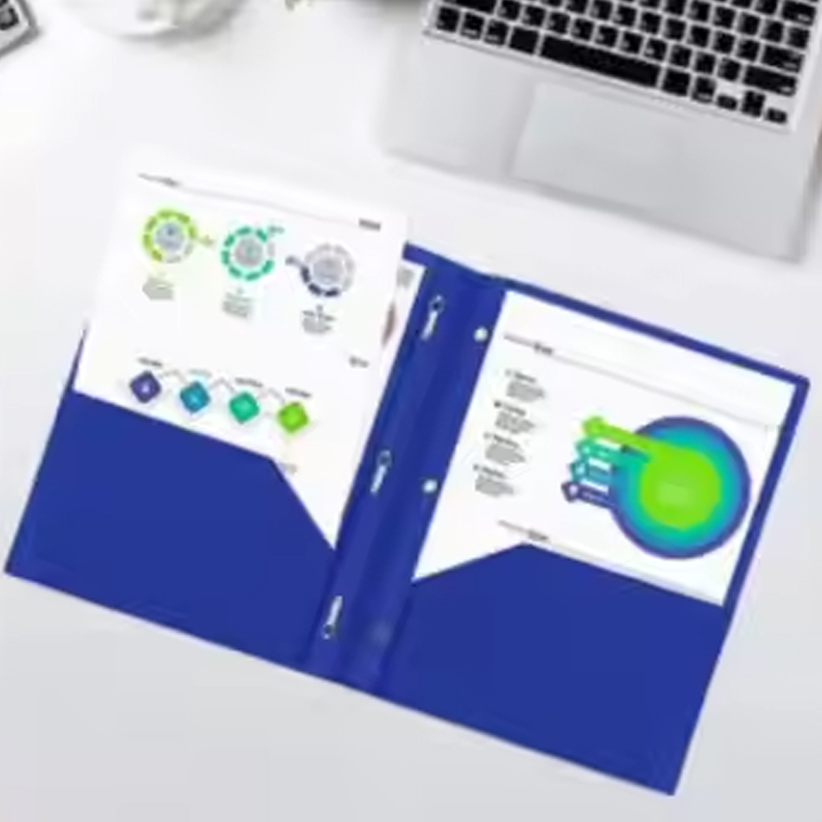 Poly Report Cover Folder with Clear Front and Color Back 4