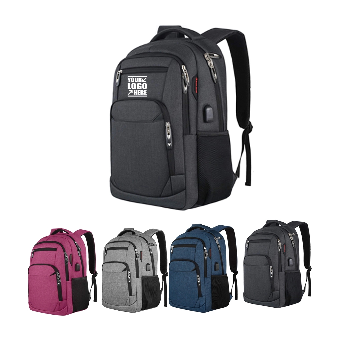 Business Travel Laptops Backpack With Usb Charging Port 4