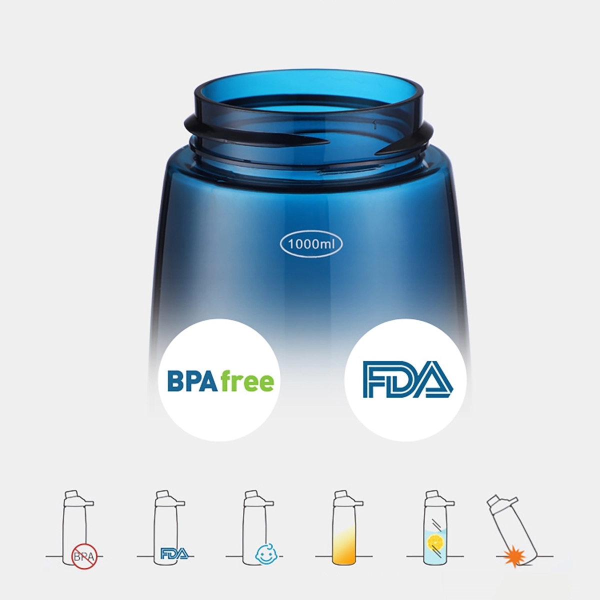 Sport Water Bottle With Chug Lid 8