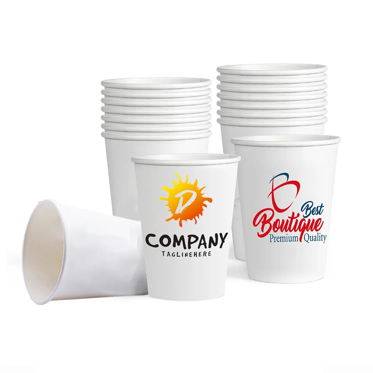 8 Oz Disposable Coffee Beverage Drinking Paper Cup 2