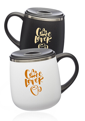 11 oz. Stainless Steel Coffee Mugs with Lid