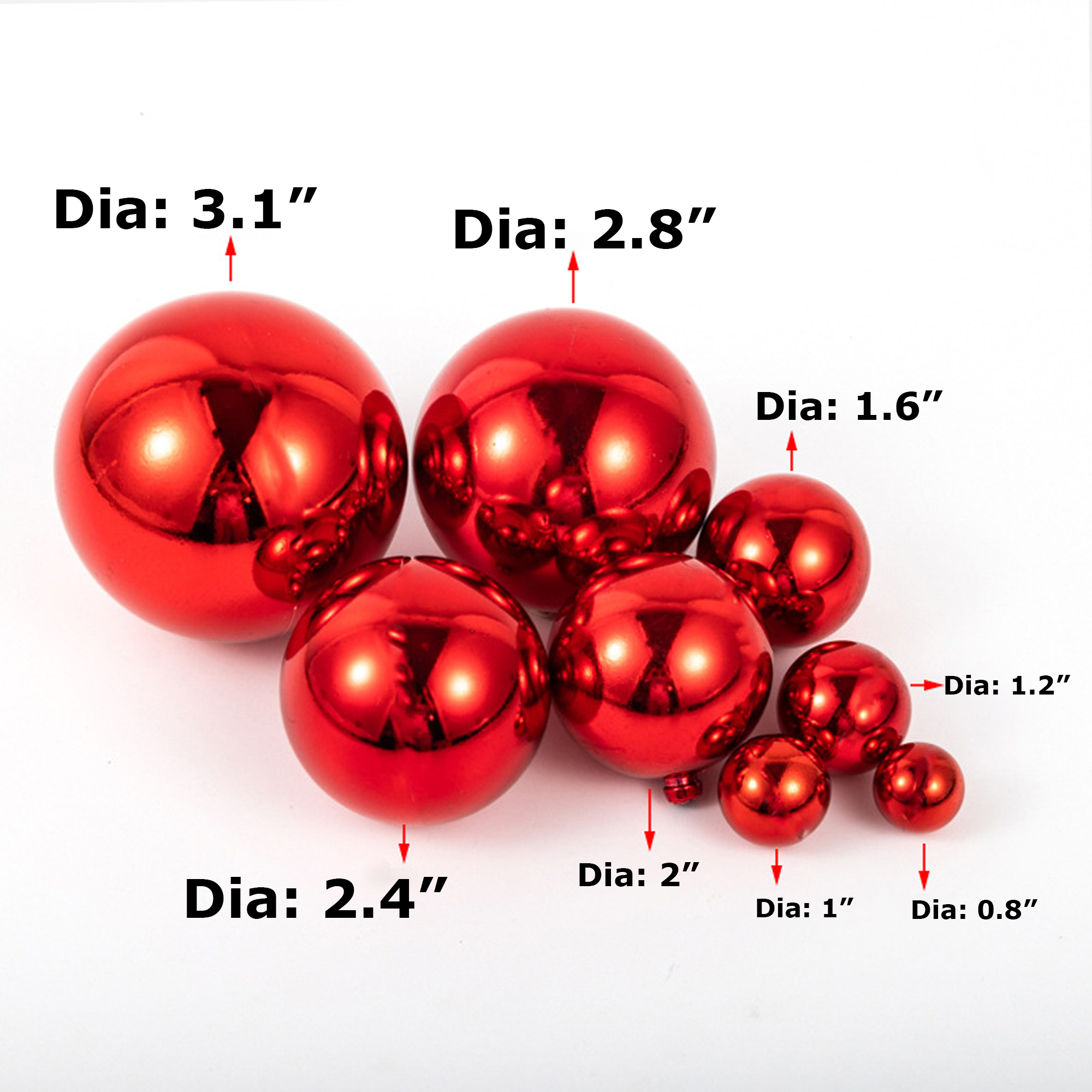 Metallic Coated Christmas Tree Ball Ornaments 2