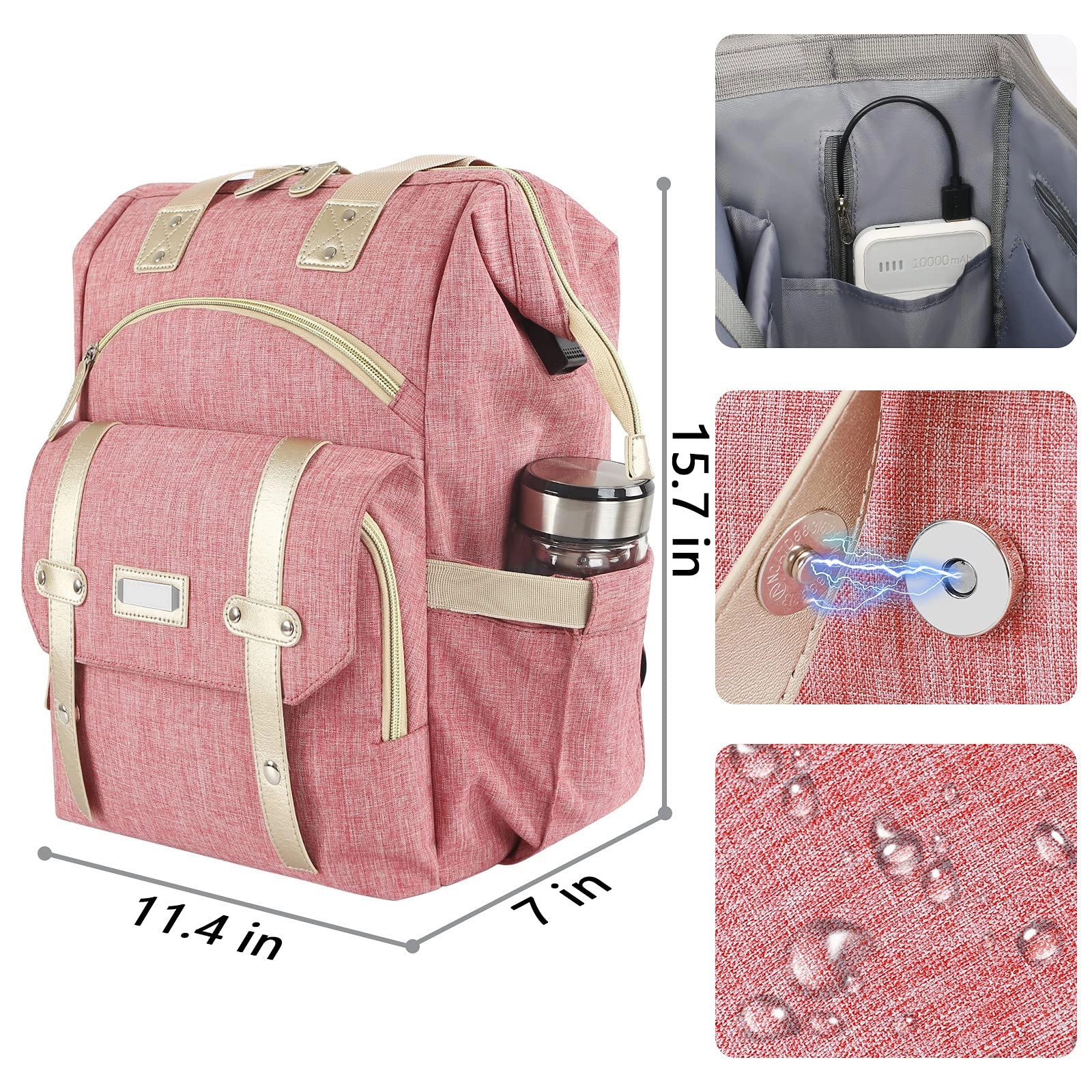 Rfid Backpack For 15.6 Inch Laptop With Usb Charging Port 7