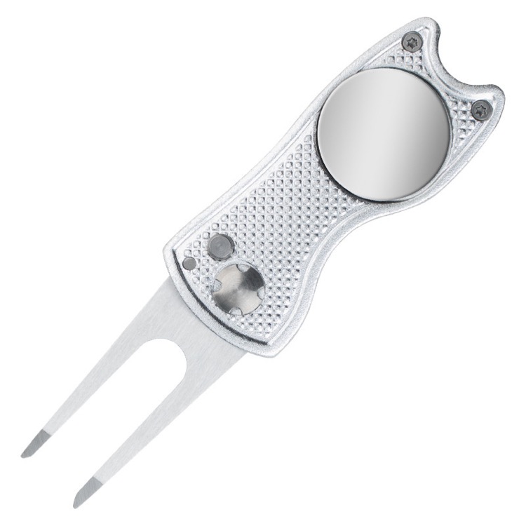 Golf Divot Repair Tool Foldable Stainless Steel Switchblade 6