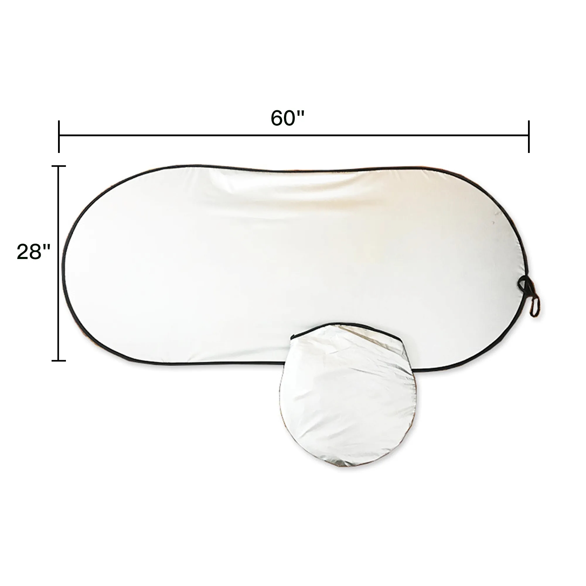 170T Polyester Car Windshield Sun Shade With Storage Pouch 2