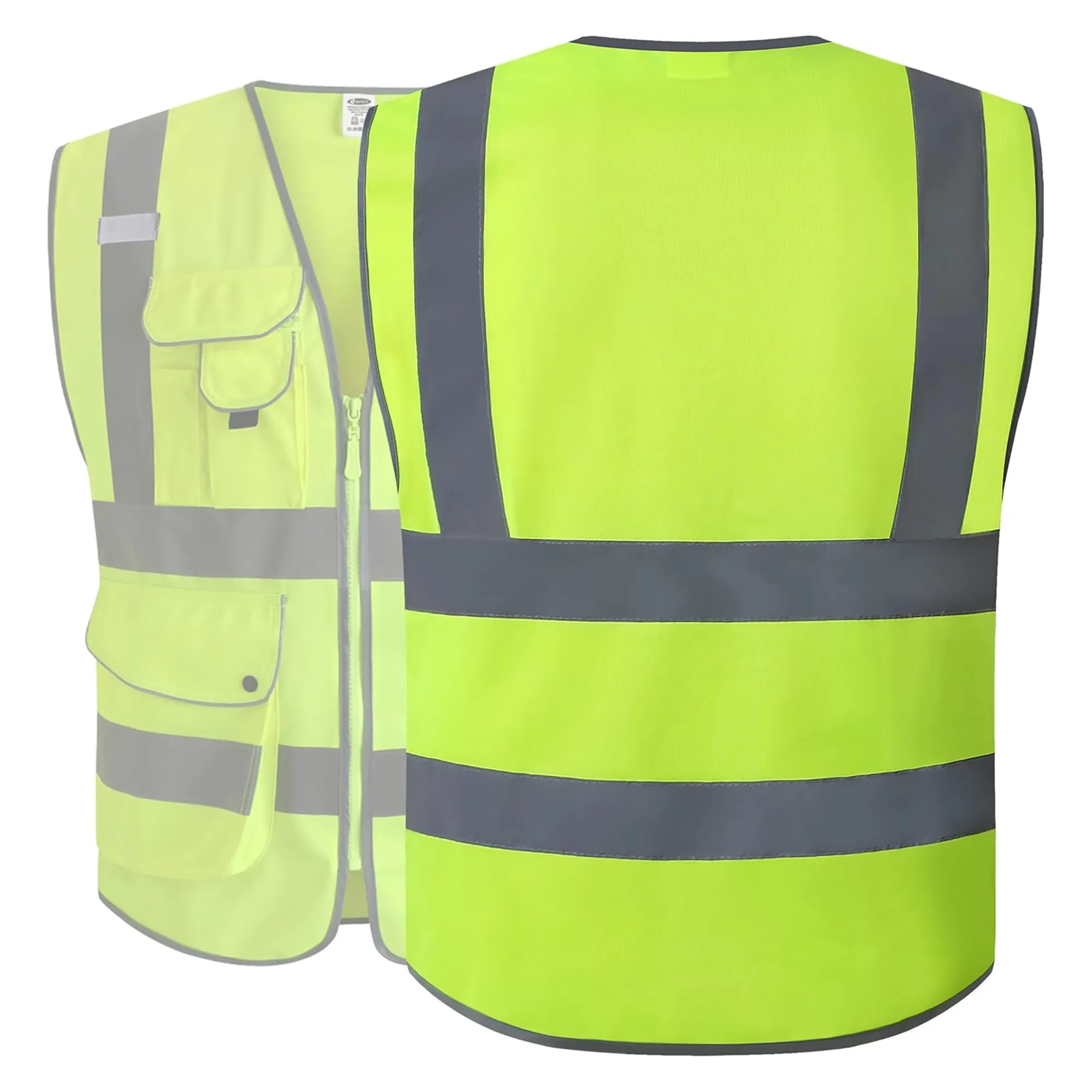 High-Visibility Safety Vest With Multiple Pockets 2