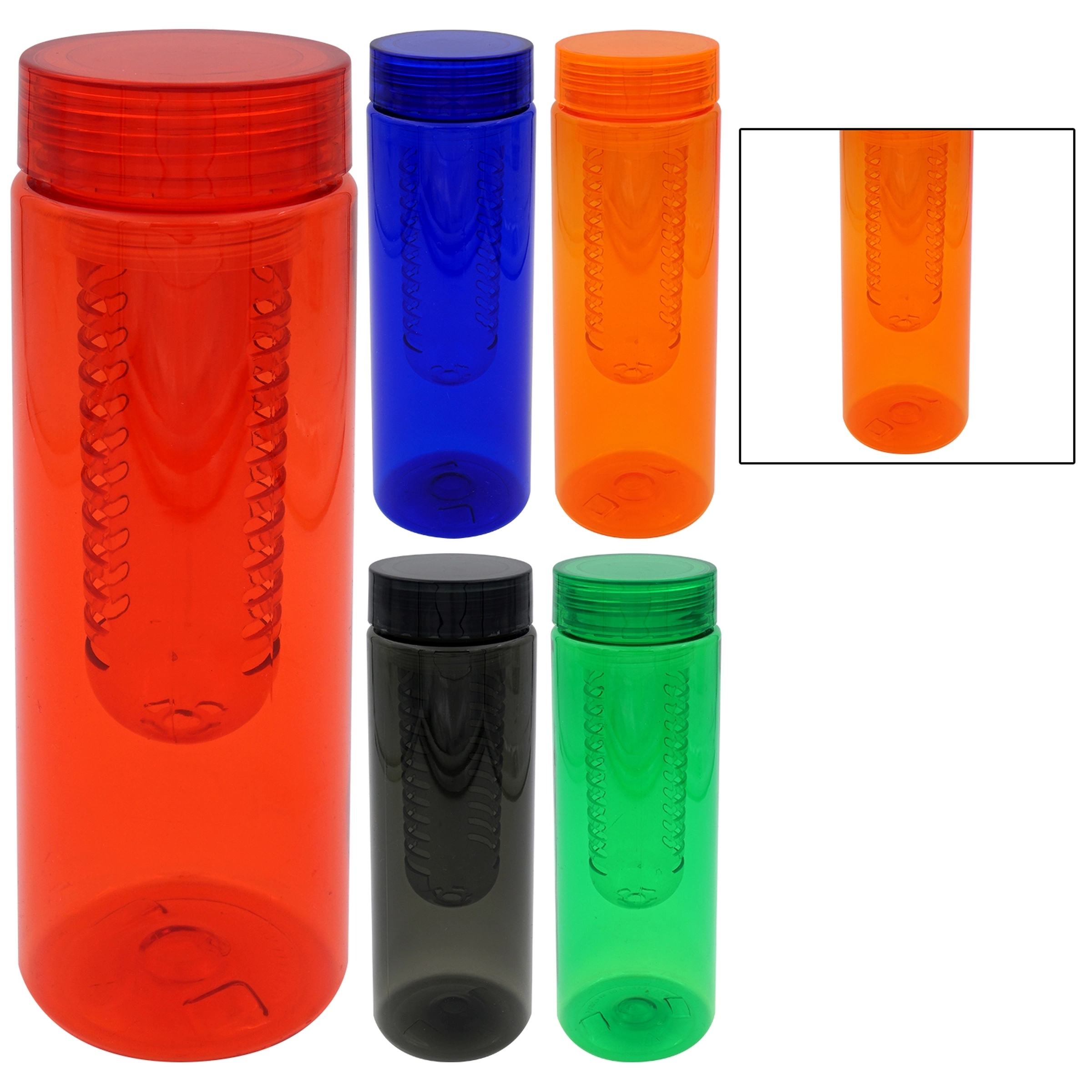 CLEAR VIEW 24 OZ. COLORFUL BOTTLE WITH INFUSER 13