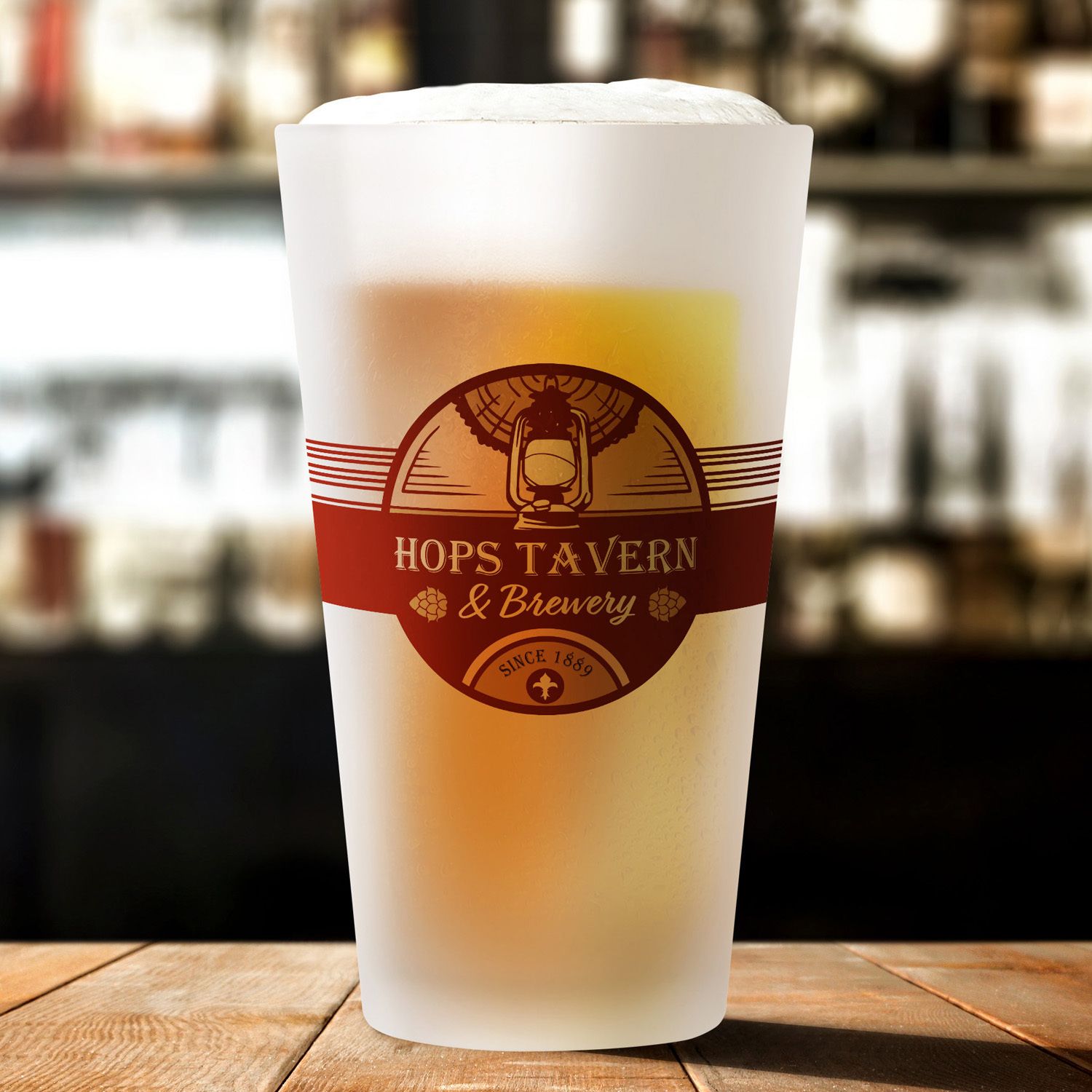 POD FULL COLOR FROSTED PINT GLASS