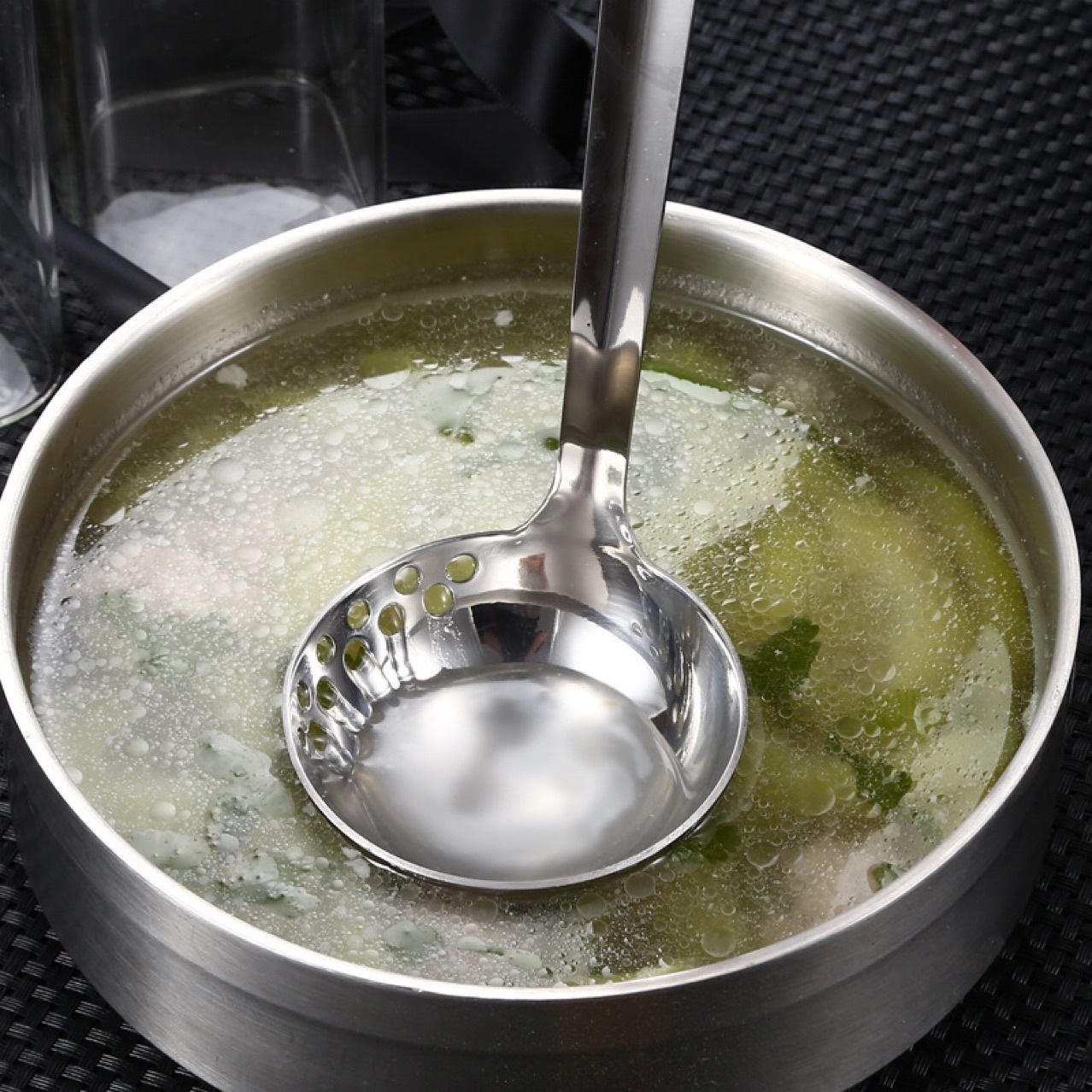 2 in 1 Stainless Steel Slotted Colander Spoon Ladle 2