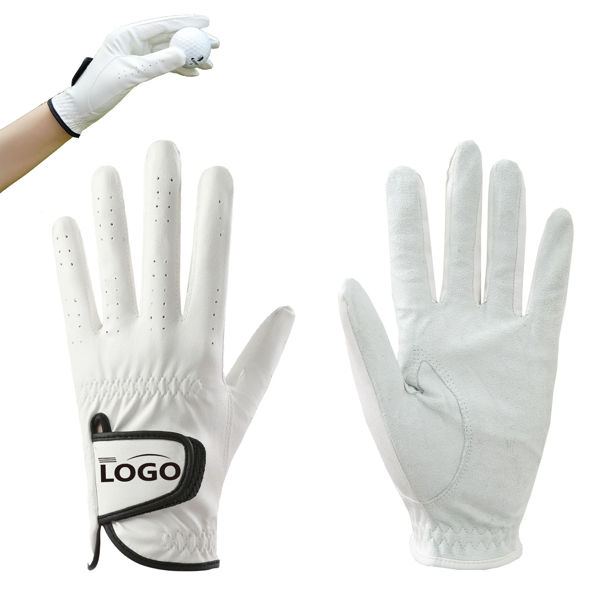 MOQ 15 Breathable Microfiber Golf Glove 2