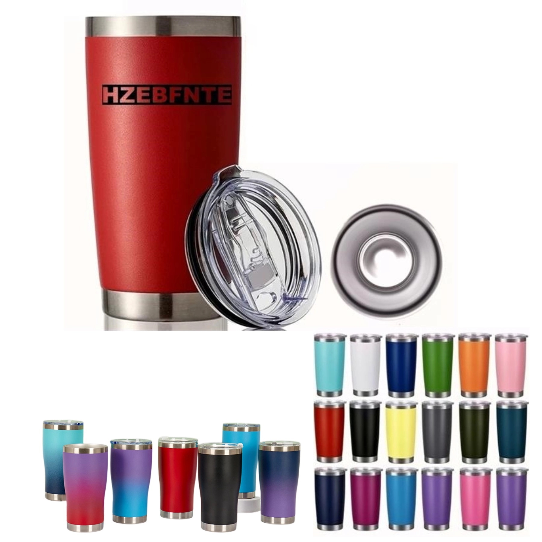 20 Oz Double Wall Vacuum Stainless Steel Tumbler With Lid 2