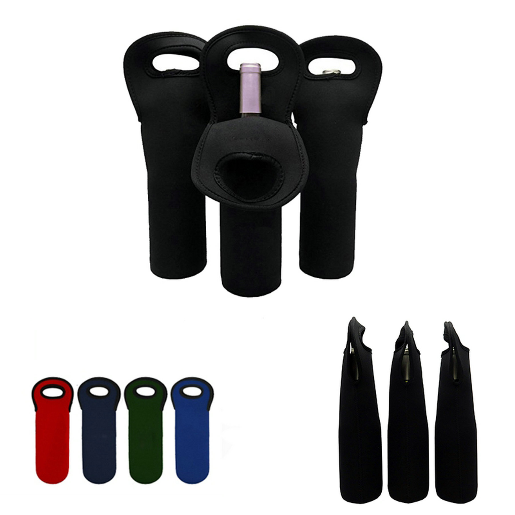 Neoprene Single Wine Bottle Cooler Carrier 2