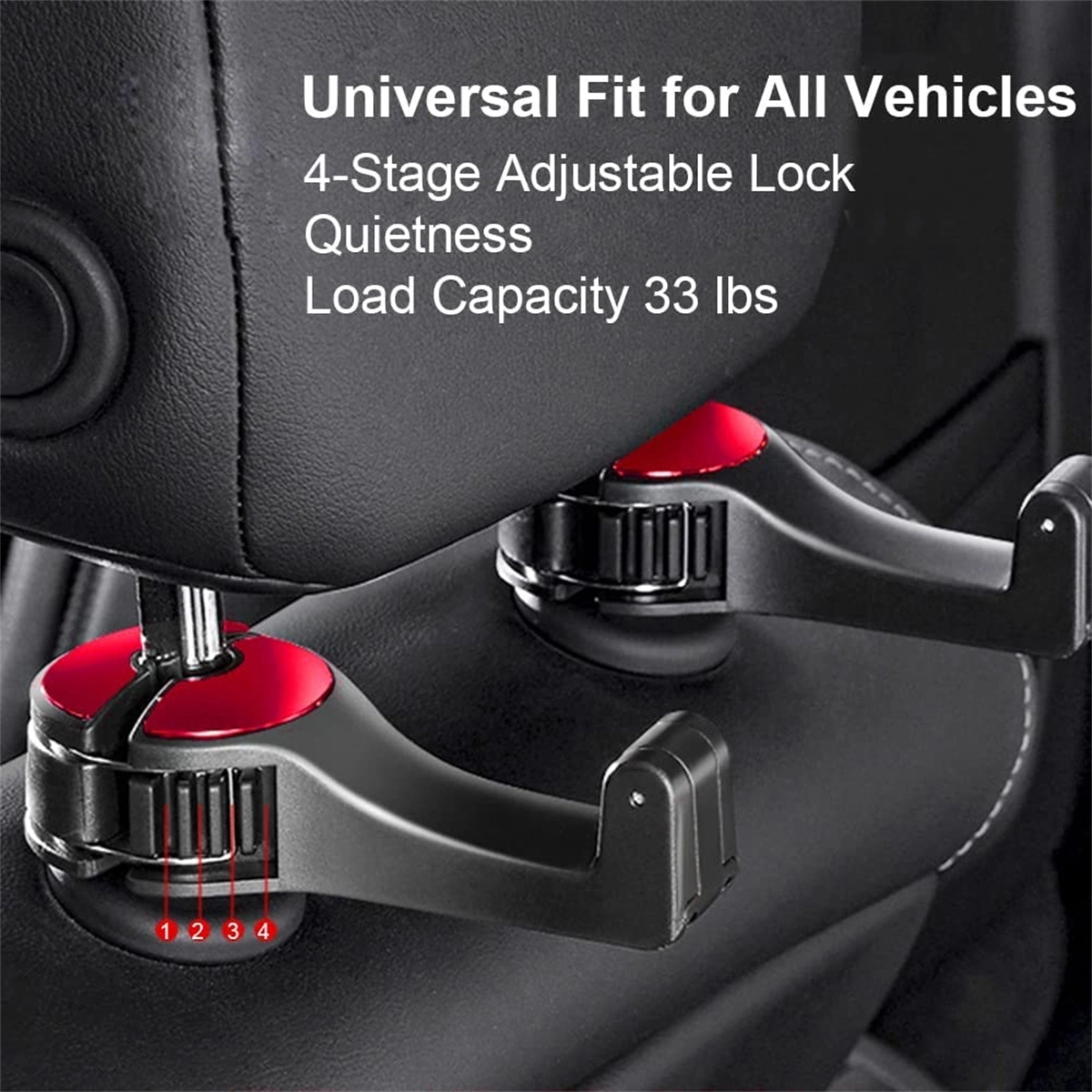 Car Headrest Hidden Hook with Phone Holder 5