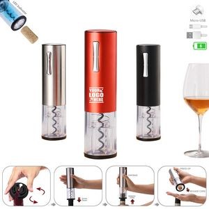 4 In 1 Black Plastic Automatic Electric Wine Opener With Foil Cutter 8