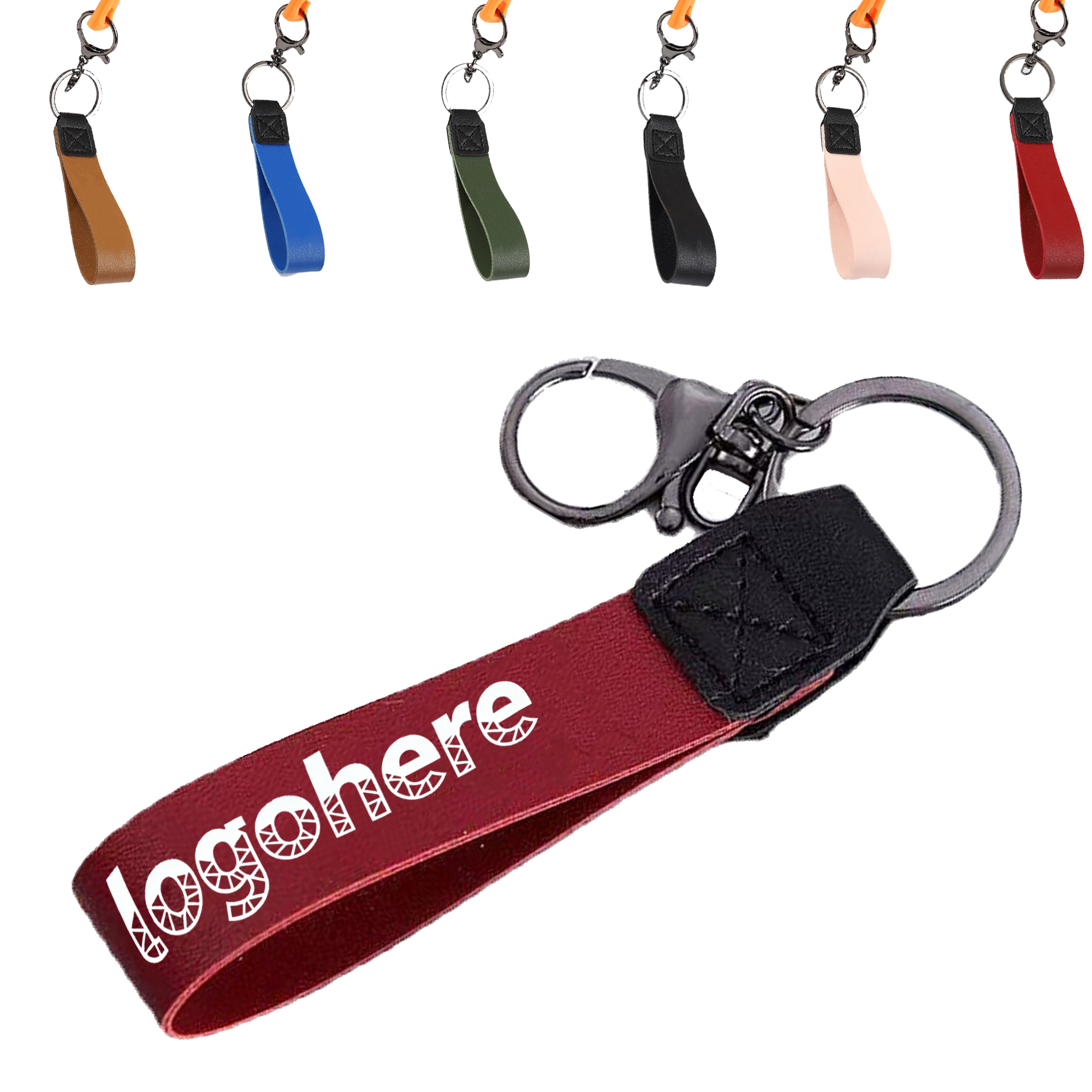 Durable PU Leather Key Fob for Keys, Backpacks, Luggage 3