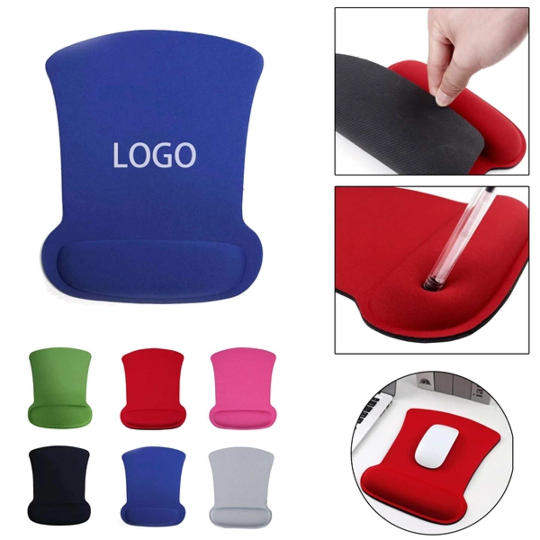 Memory Foam Computer Mouse Pad Wrist Support Rest Mat 2