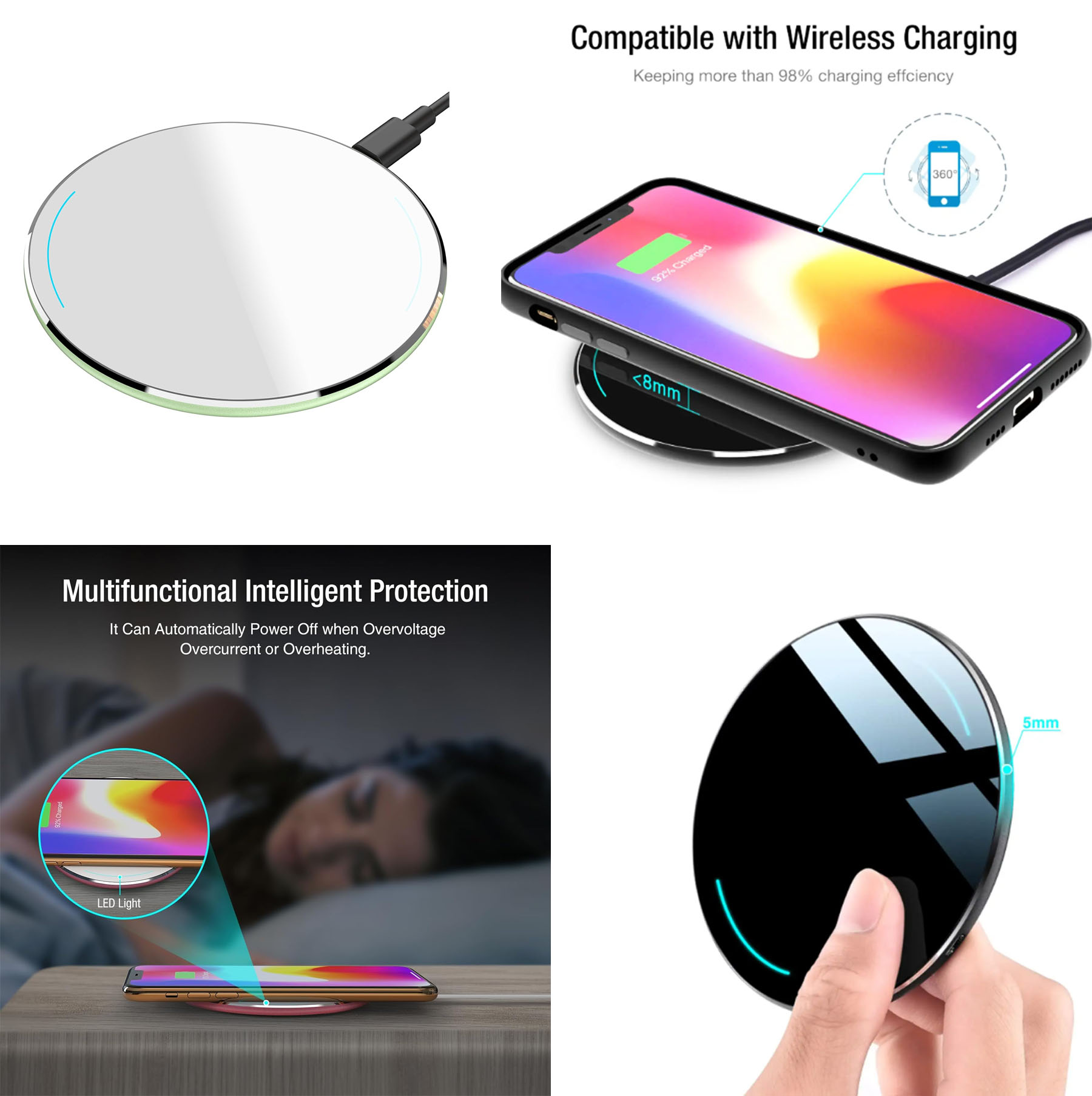 iBank ® Wireless Charger, 10W Charging Pad for iPhone and Galaxy Phones 1