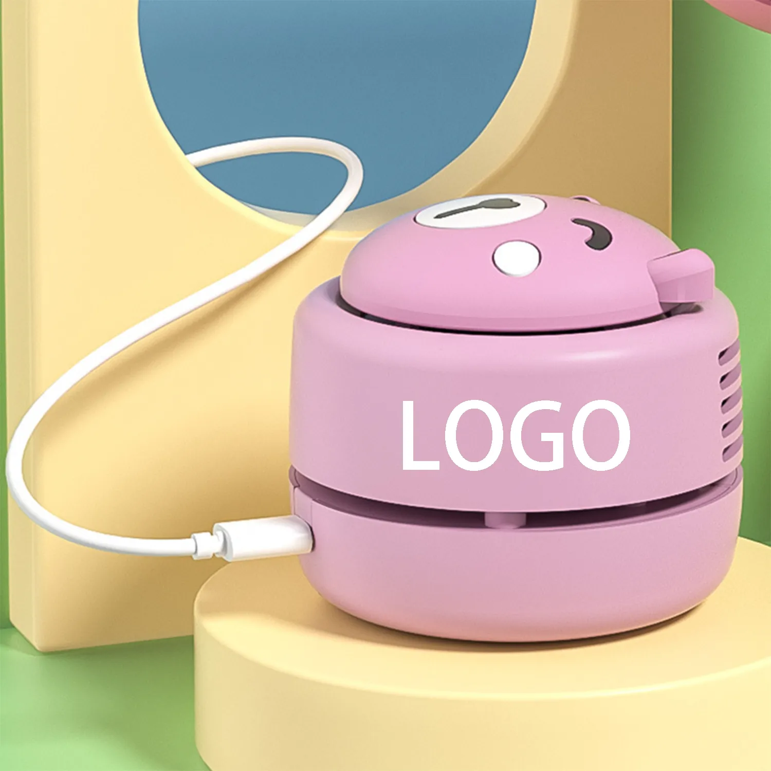 Cartoon USB charging silent fan 4