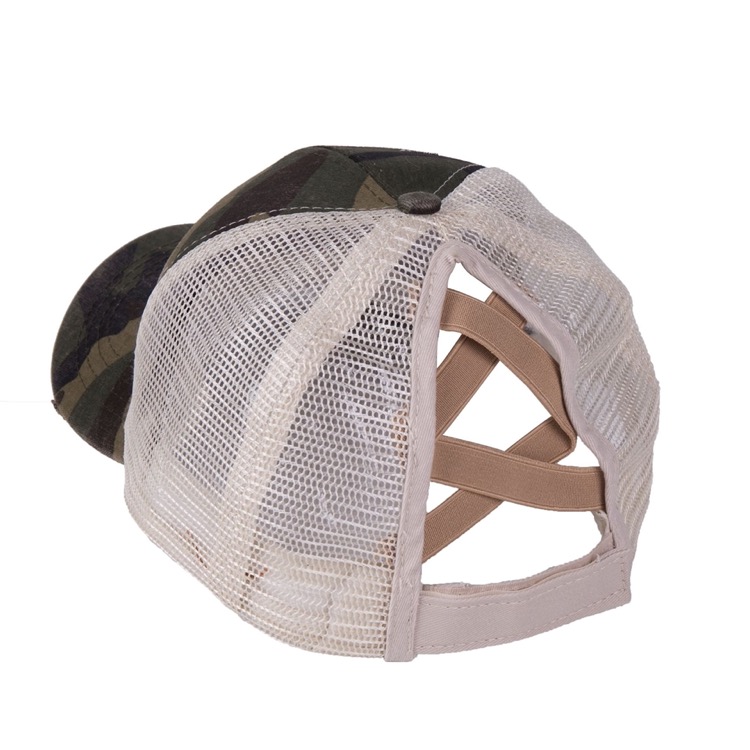 Washed Distressed Ponytail Baseball Cap 4