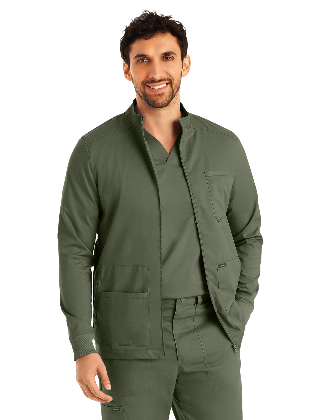 Landau - ProFlex - Men's Four-Pocket Mock Neck Zip-Front Jacket 21
