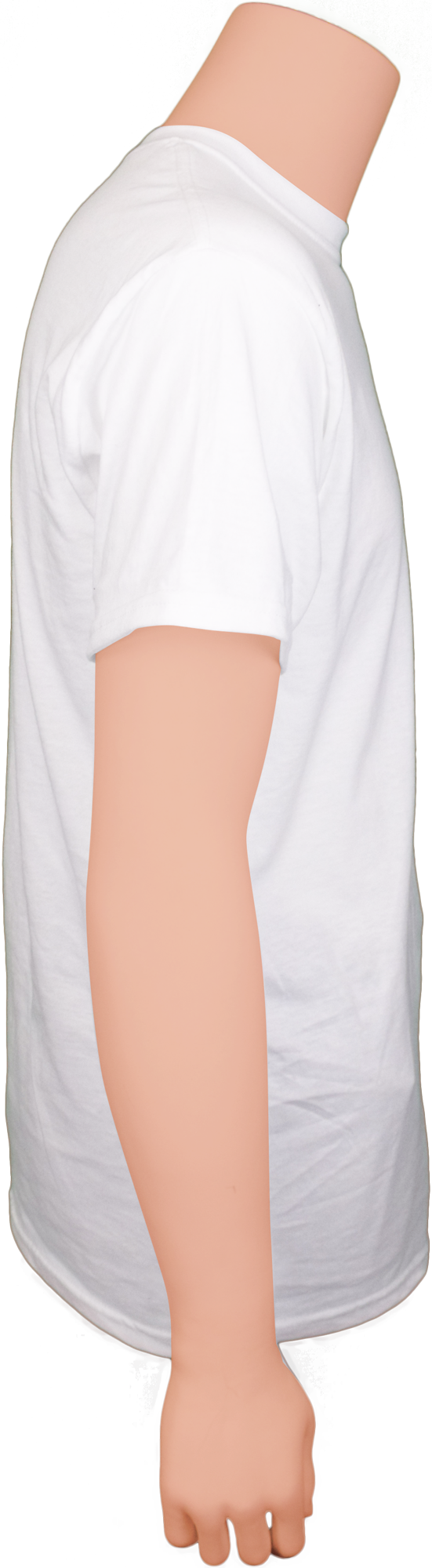 White Medium Weight Poly-Cotton Tee 1