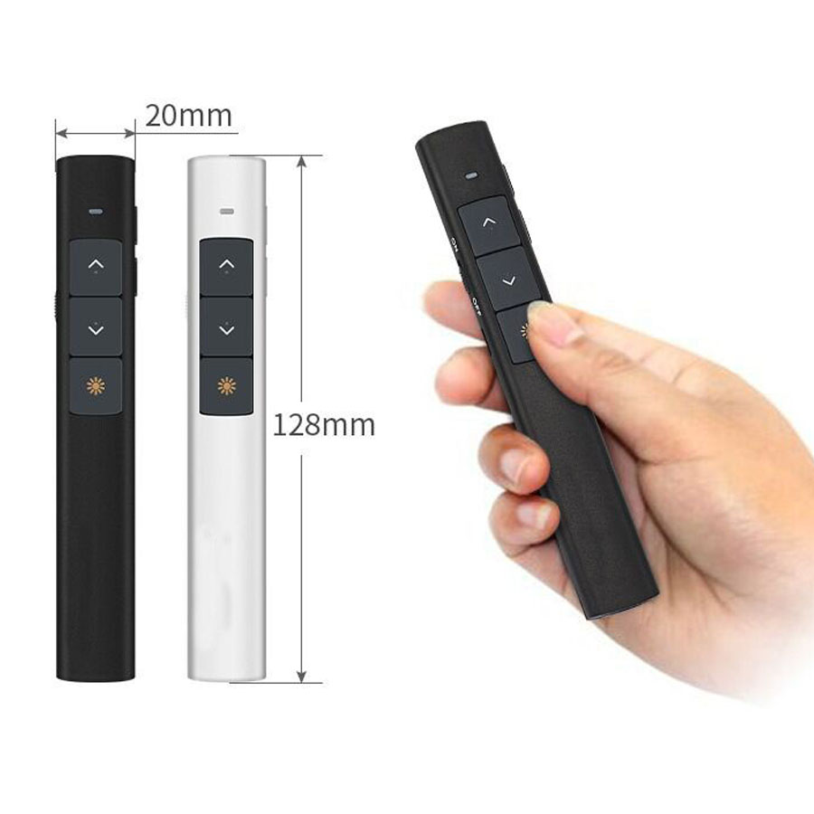 Wireless Presentation Clicker with 100m Range & Green Laser Pointer 3