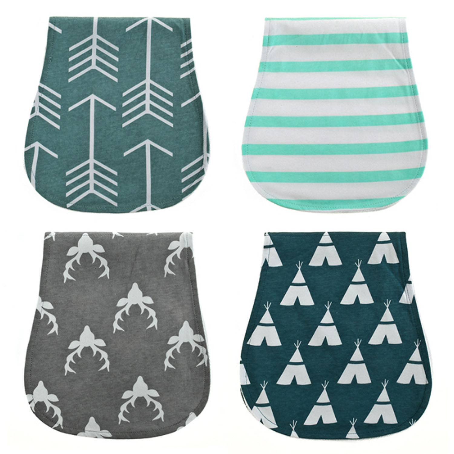 4Pcs Custom Baby Burp Cloths Set 3