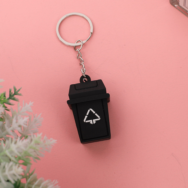 Creative Trash Can Keychain 4
