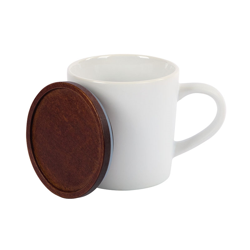 Copenhagen 16 oz. Ceramic Mug w/ Wood Lid 34