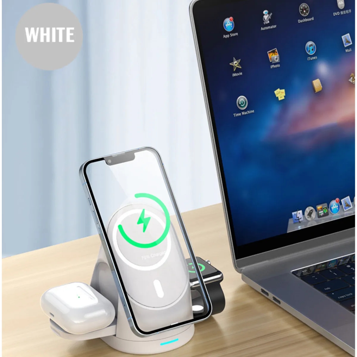3in1 Wireless Charging Station Multiple Devices Fast Charger 5