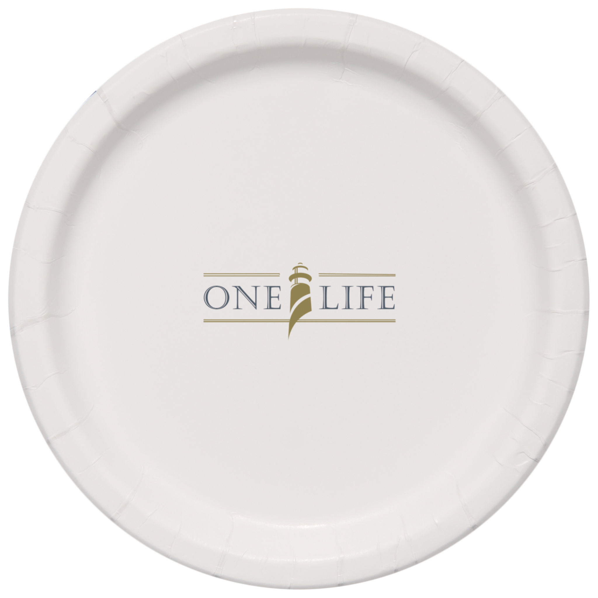 9.000" Plain Medium Weight Coated Paper Plate Round White Tradition Print 2