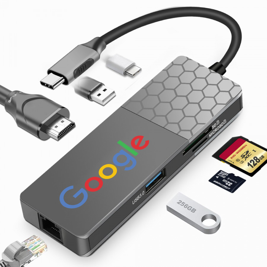 7-in-1 USB Type-C Hub – 4K HDMI, 2 USB 3.0, SD/MicroSD, USB-C PD 87W & Gigabit Ethernet 7