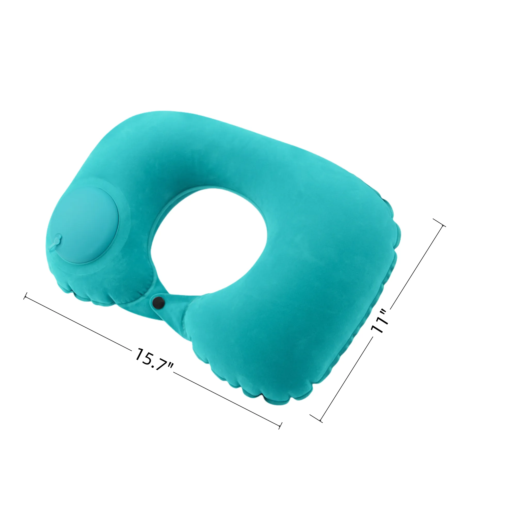 Press-to-Inflate U-Shaped Neck Pillow 4