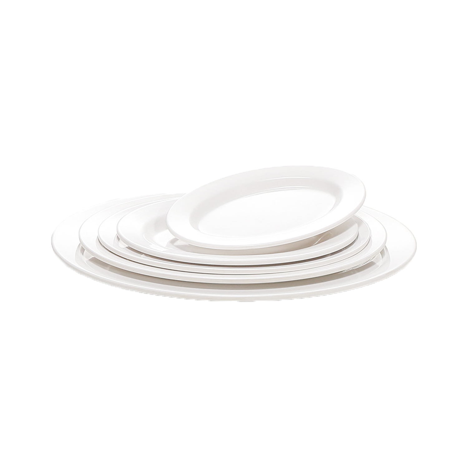 Melamine White Plate Oval Plastic Dish 5