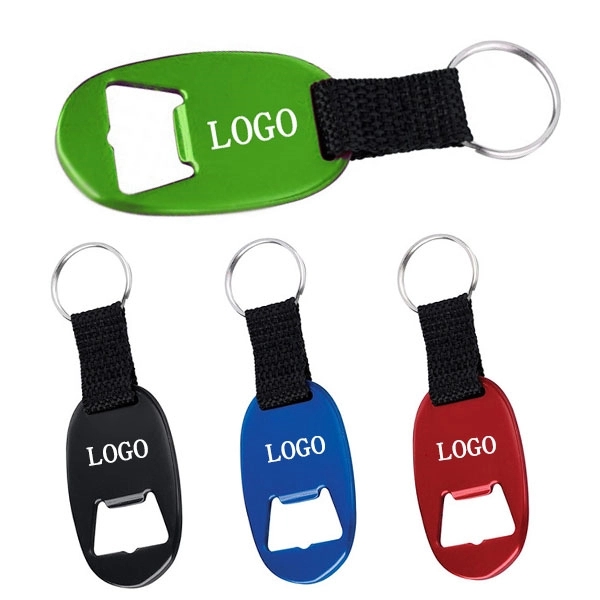Oval Bottle Opener w/ Key Chain 2