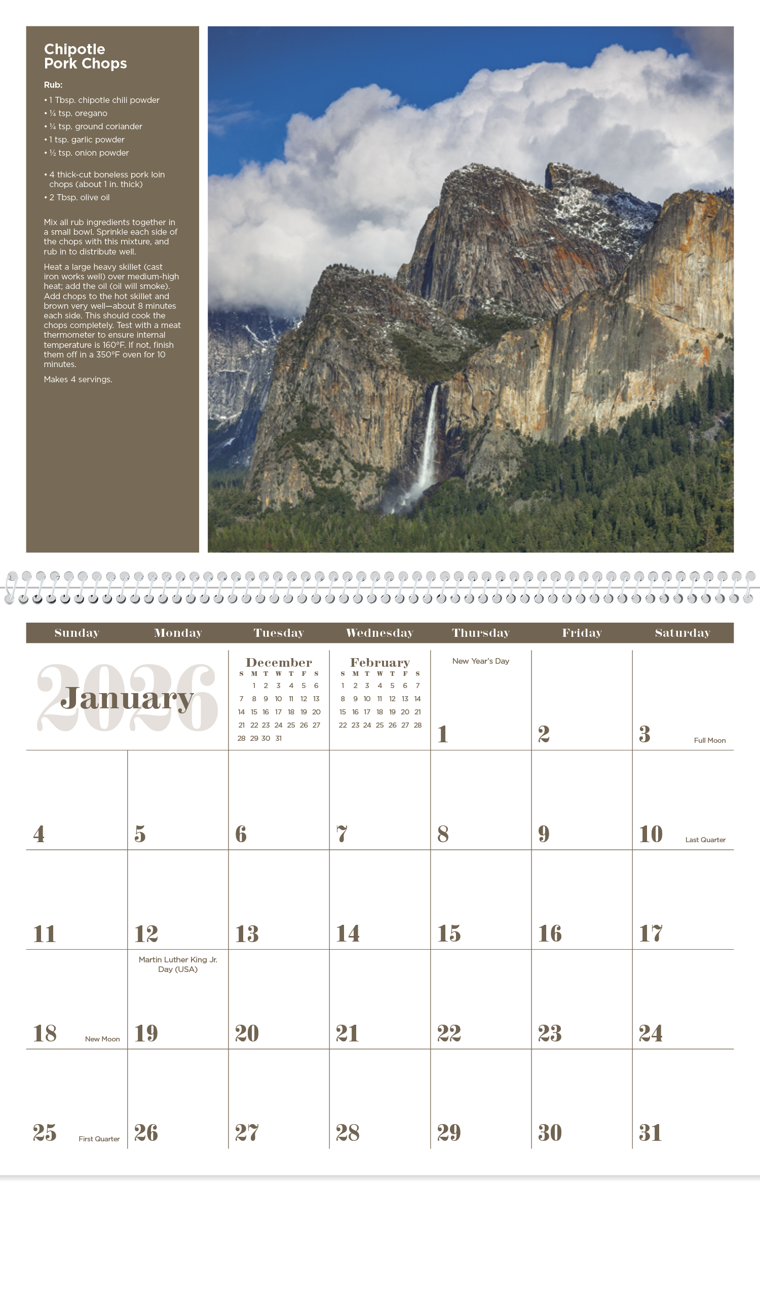 Triumph® Calendars America the Beautiful with Recipes Calendar 42