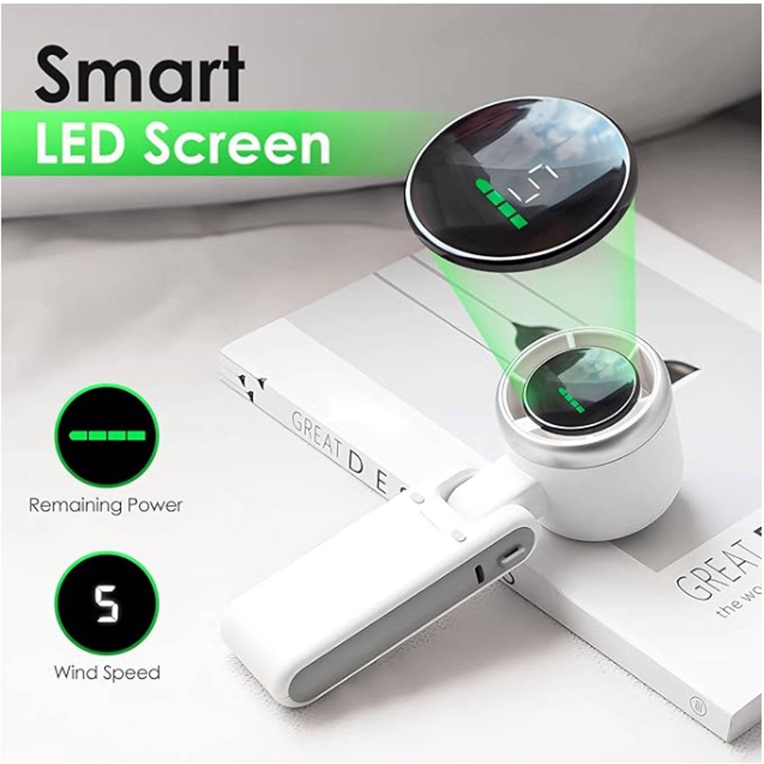 Portable Handheld Mini Turbo Fan Usb Rechargeable 5