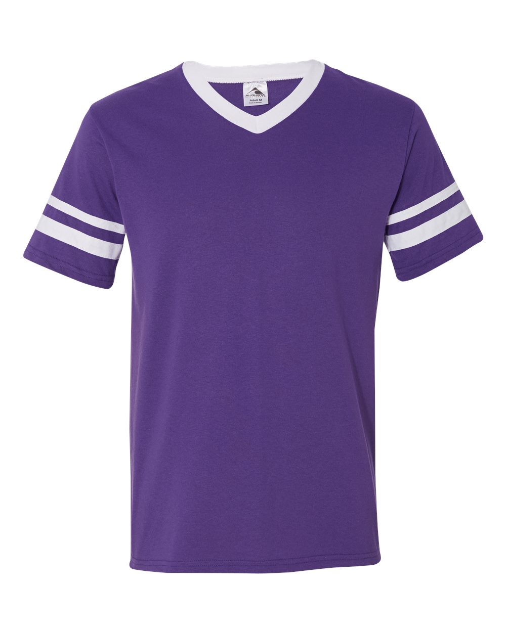 V-Neck Jersey with Striped Sleeves - 360 46
