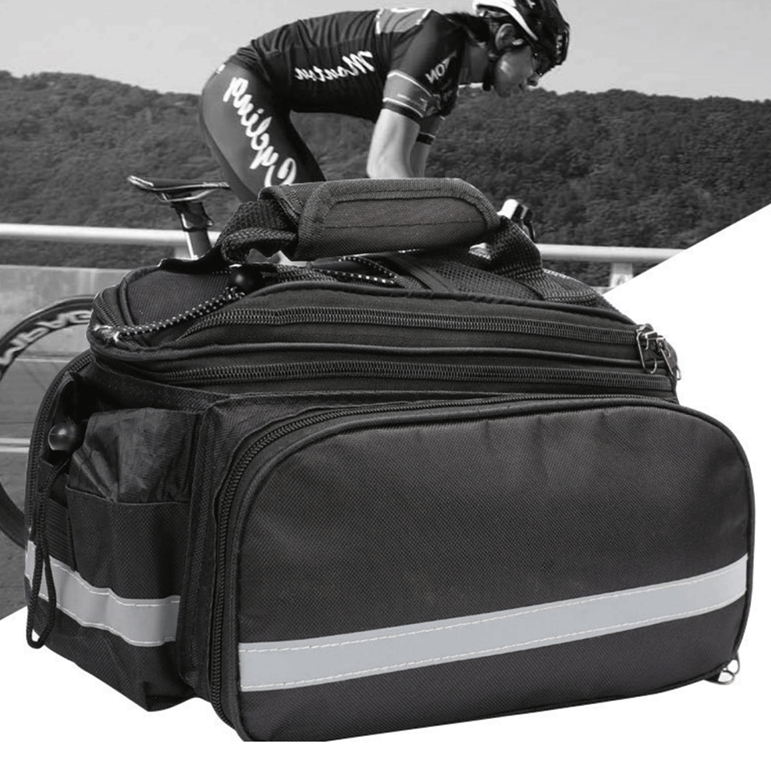 27L Expandable Bicycle Riding Rear Seat Rack Trunk Bag 5