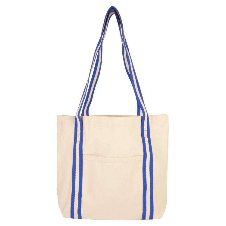 Sonoma Striped Handle 10oz Cotton Tote Bag 10