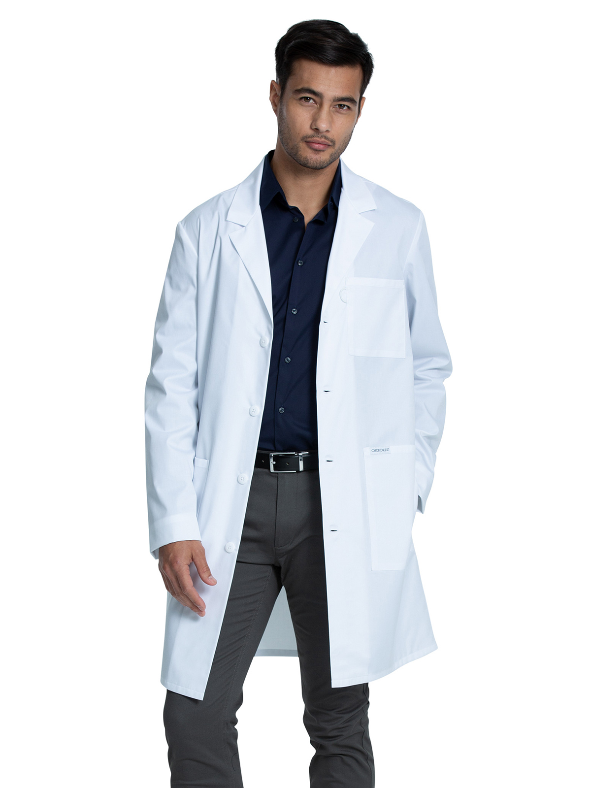 Cherokee - Project Lab - Unisex Three-Pocket 38" Full-Length Lab Coat