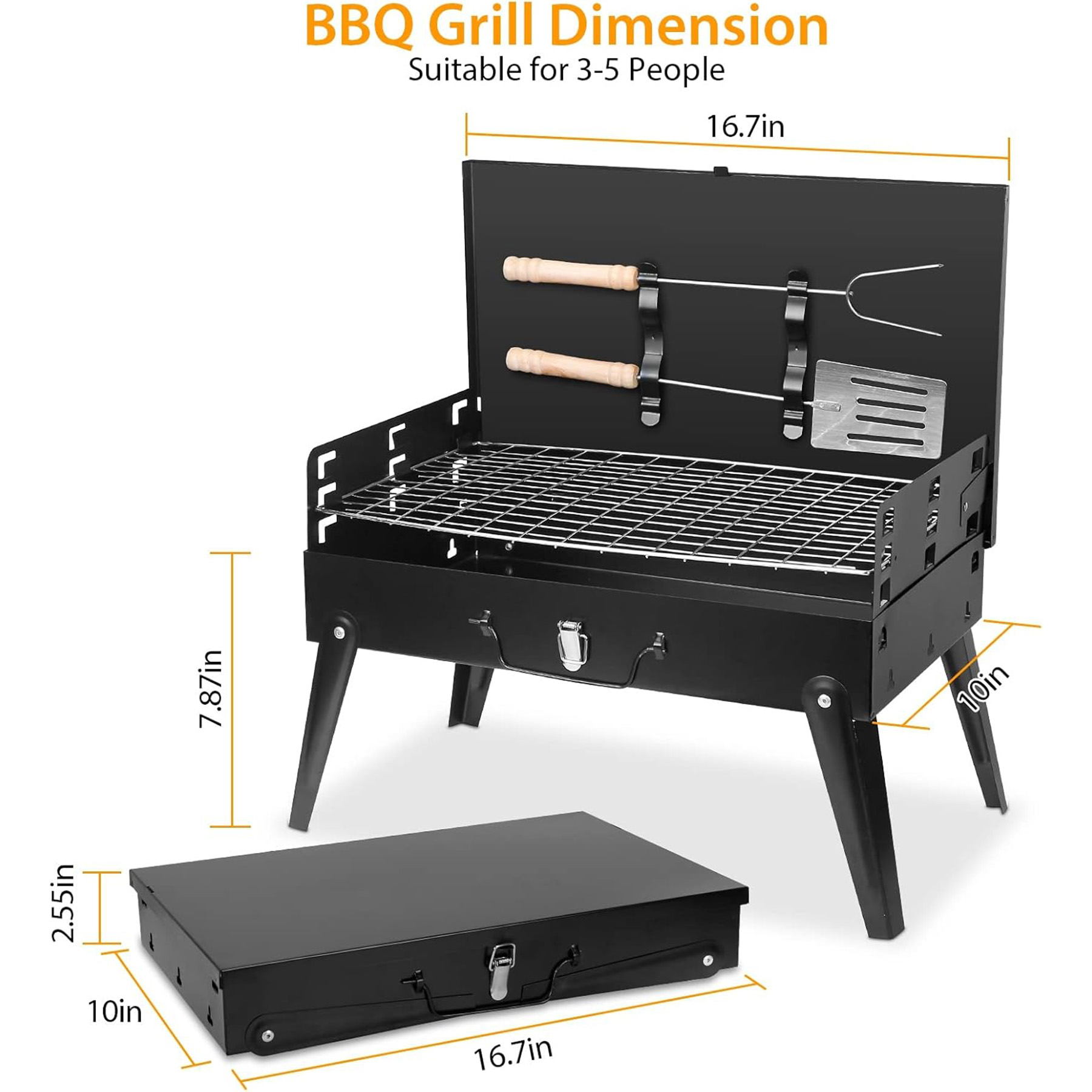 Outdoor Folding Barbecue Grill 4