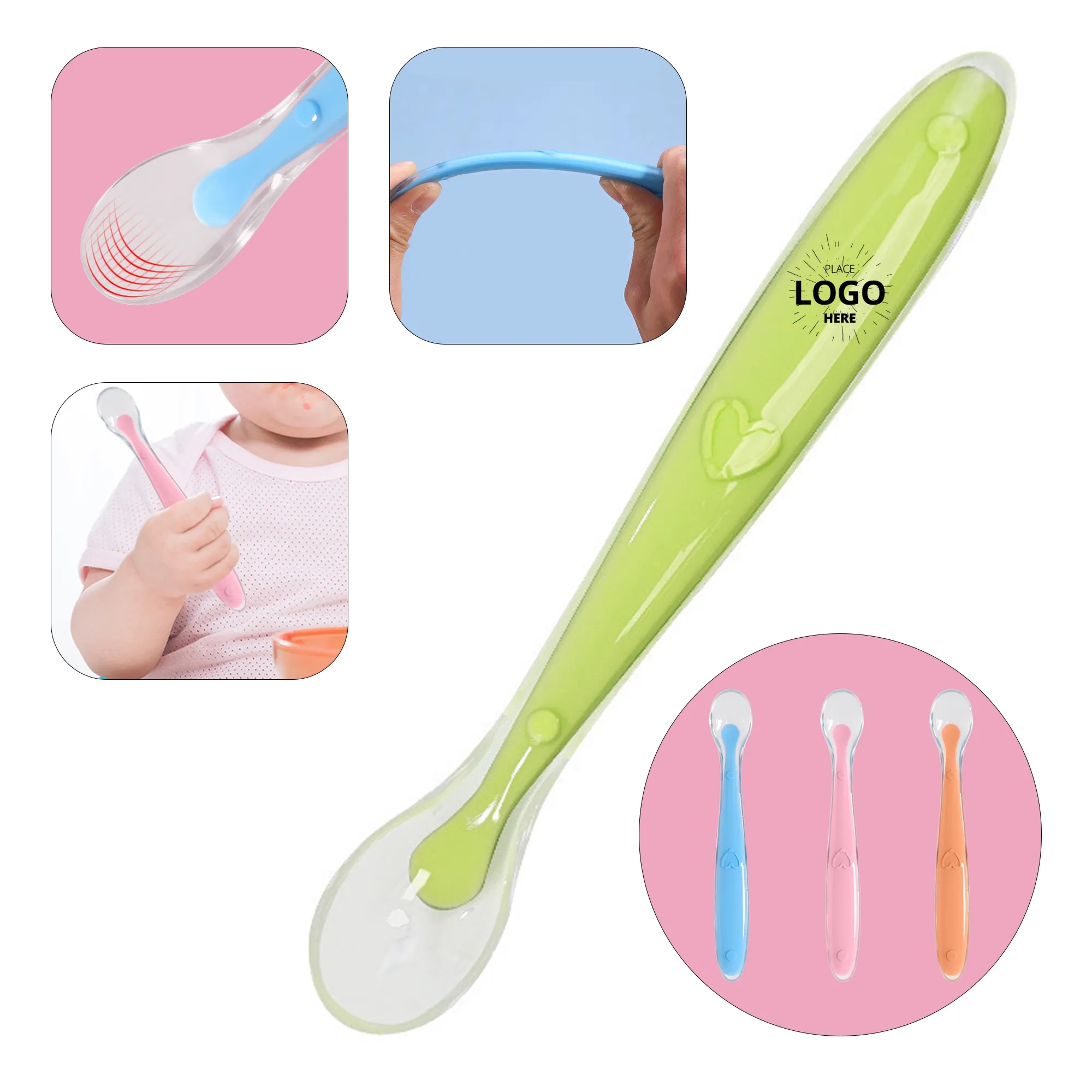 Silicone Baby Feeding Spoon 3